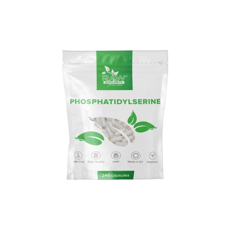 Raw Powders Phosphatidylserine (Fosfatidilserina) 100 mg - 240 Capsule Beneficii Fosfatidilserina: regleaza lipicitatea si fluid
